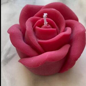 crimson rose – handcrafted scented soy candle