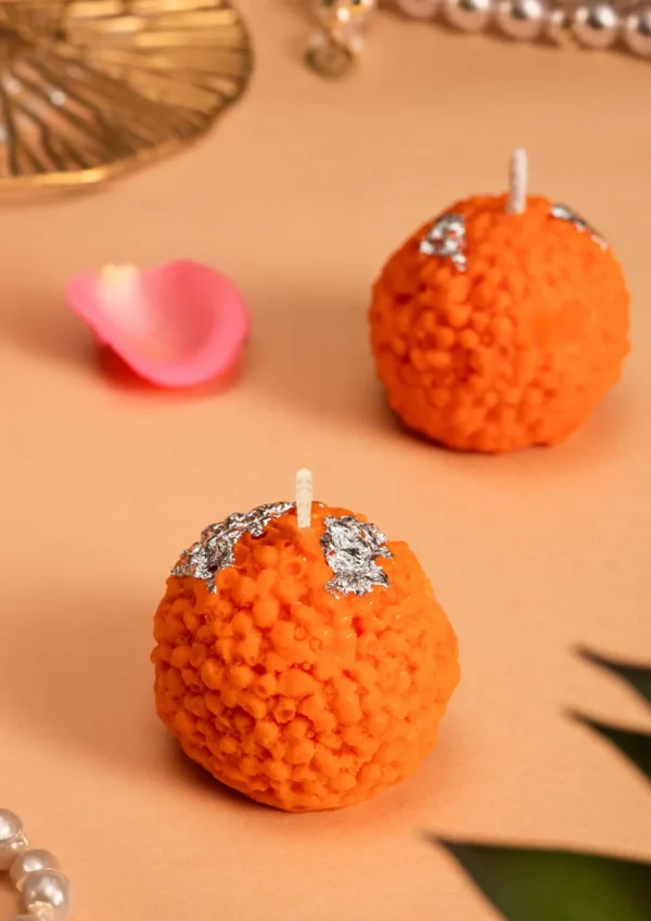 laddoo candle orange